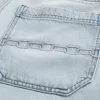 Pantaloncini larghi in denim con ricamo a catena