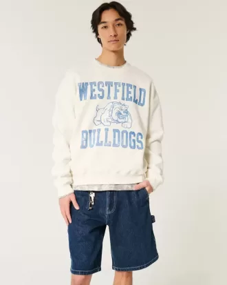 Pantaloncini larghi in denim da pittore