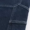 Pantaloncini larghi in denim da pittore