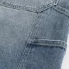 Pantaloncini larghi in denim lavaggio scuro