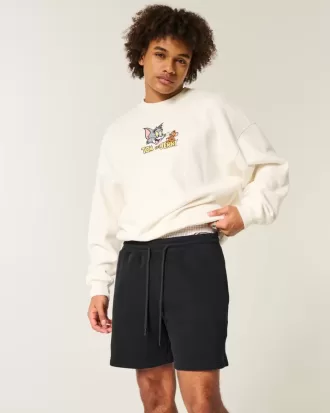Pantaloncini larghi in pile a metà coscia