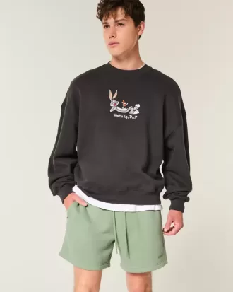 Pantaloncini larghi in pile a metà coscia