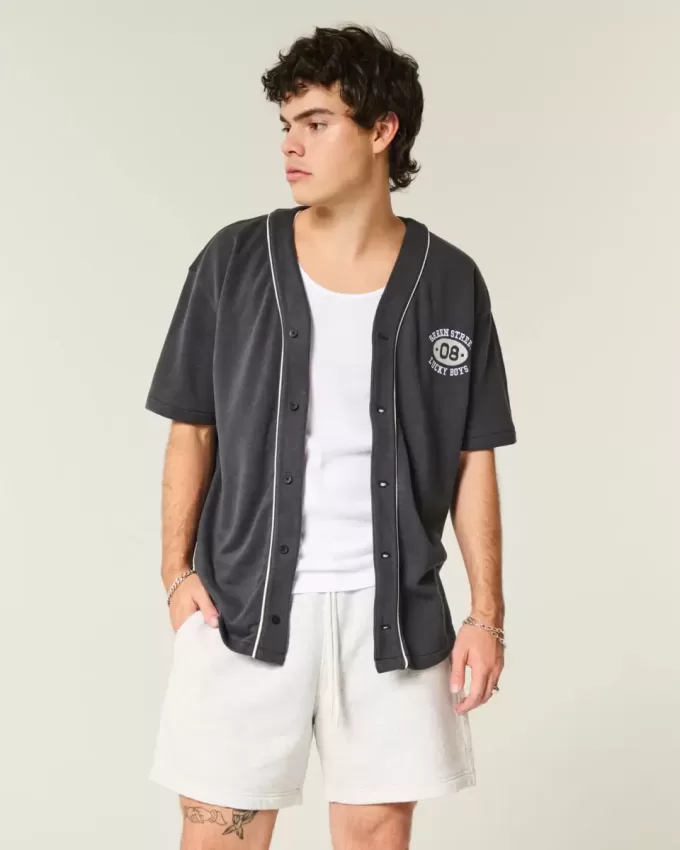 Pantaloncini larghi in pile a metà coscia