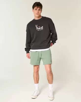 Pantaloncini larghi in pile a metà coscia