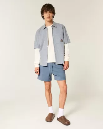 Pantaloncini larghi in pile a metà coscia
