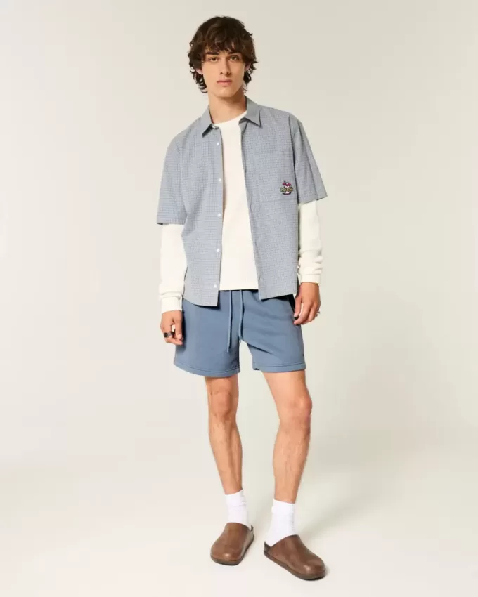 Pantaloncini larghi in pile a metà coscia