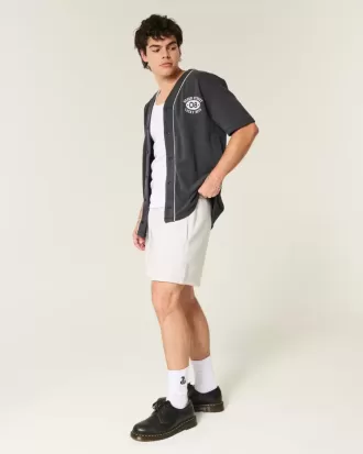 Pantaloncini larghi in pile a metà coscia
