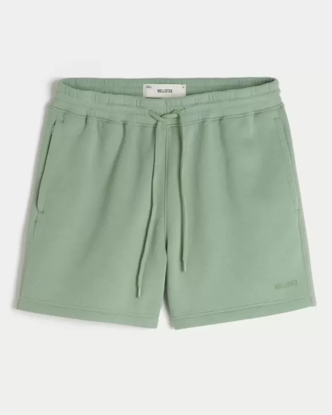 Pantaloncini larghi in pile a metà coscia