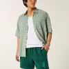 Pantaloncini larghi in pile con grafica a metà coscia