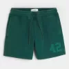 Pantaloncini larghi in pile con grafica a metà coscia