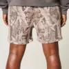 Pantaloncini mimetici larghi in pile a metà coscia