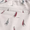 Pantaloncini sopra il ginocchio in misto lino con fantasia