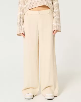 Pantaloni a gamba larga a vita bassa