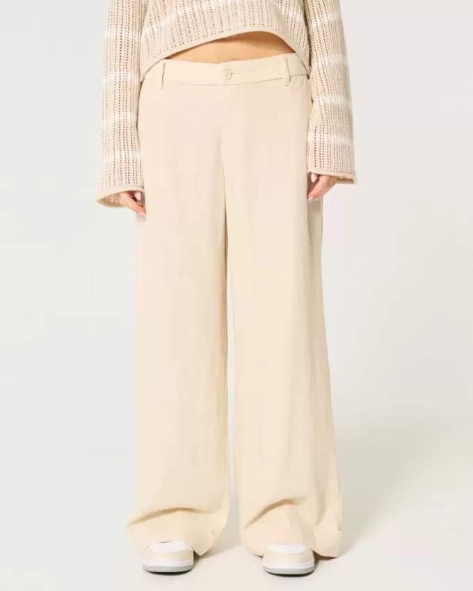 Pantaloni a gamba larga a vita bassa Pantaloni a gamba larga a vita bassa