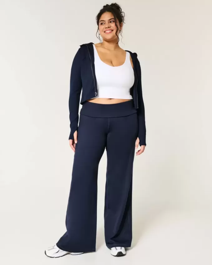 Pantaloni a gamba larga con vita ripiegata Active Recharge di Gilly Hicks Pantaloni a gamba larga con vita ripiegata Active Recharge di Gilly Hicks