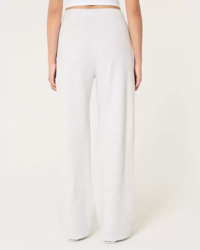 Pantaloni a gamba larga in pile con grafica NYC Pantaloni a gamba larga in pile con grafica NYC
