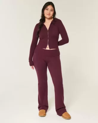 Pantaloni a stivaletto con risvolto in maglia Gilly Hicks