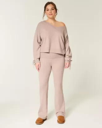 Pantaloni a stivaletto con risvolto in maglia Gilly Hicks
