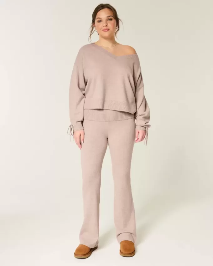 Pantaloni a stivaletto con risvolto in maglia Gilly Hicks