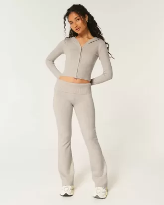 Pantaloni a stivaletto con risvolto in maglia Gilly Hicks