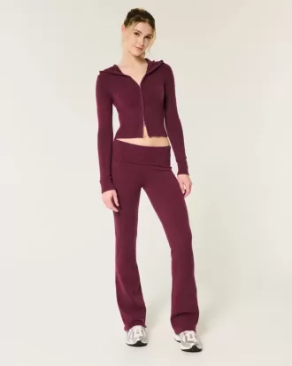 Pantaloni a stivaletto con risvolto in maglia Gilly Hicks