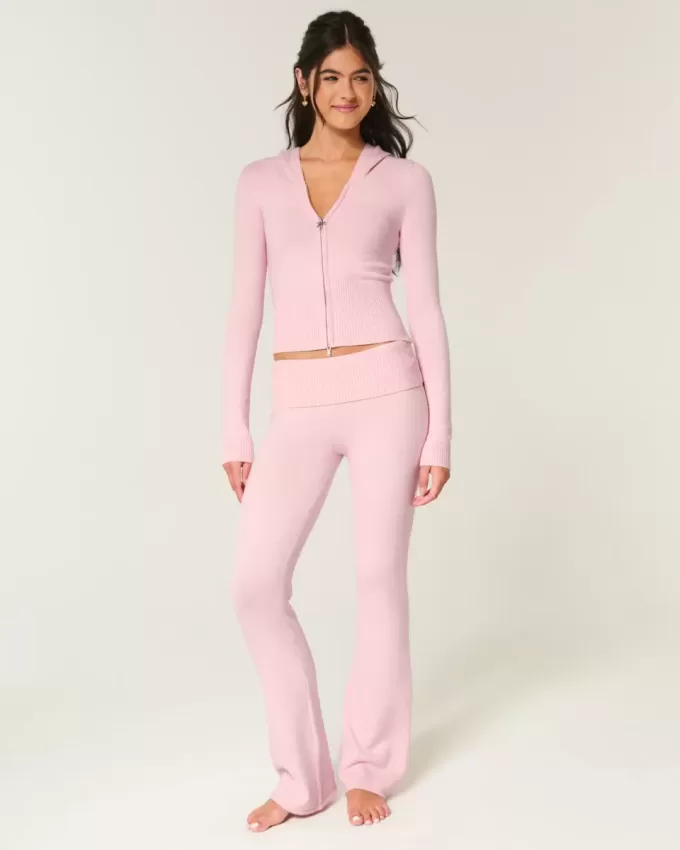 Pantaloni a stivaletto con risvolto in maglia Gilly Hicks