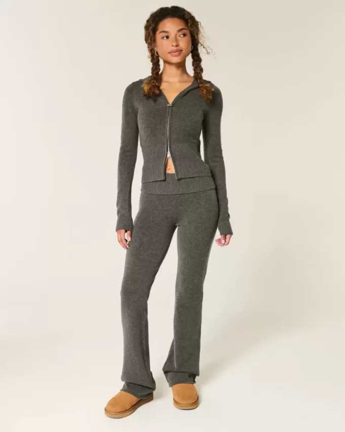 Pantaloni a stivaletto con risvolto in maglia Gilly Hicks