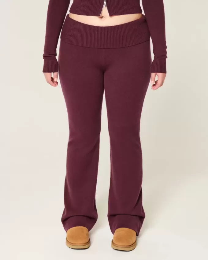 Pantaloni a stivaletto con risvolto in maglia Gilly Hicks