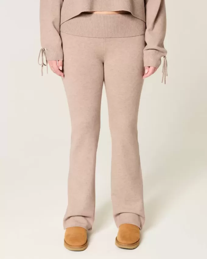 Pantaloni a stivaletto con risvolto in maglia Gilly Hicks