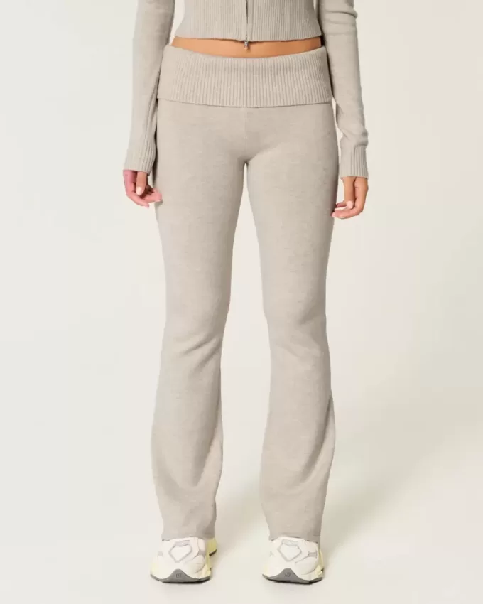 Pantaloni a stivaletto con risvolto in maglia Gilly Hicks