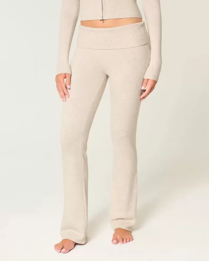 Pantaloni a stivaletto con risvolto in maglia Gilly Hicks