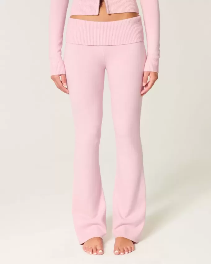 Pantaloni a stivaletto con risvolto in maglia Gilly Hicks