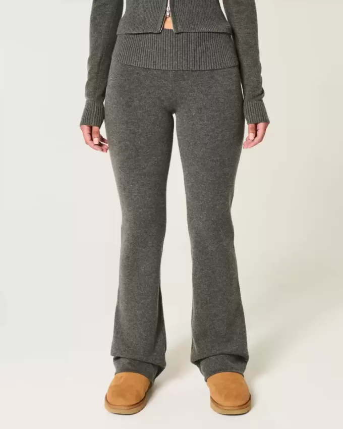 Pantaloni a stivaletto con risvolto in maglia Gilly Hicks