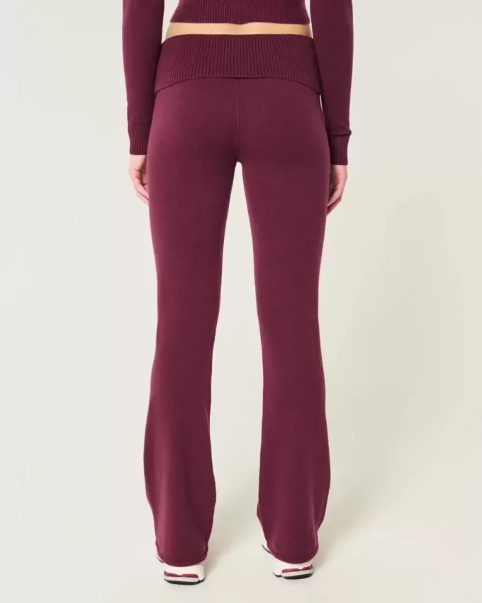 Pantaloni a stivaletto con risvolto in maglia Gilly Hicks