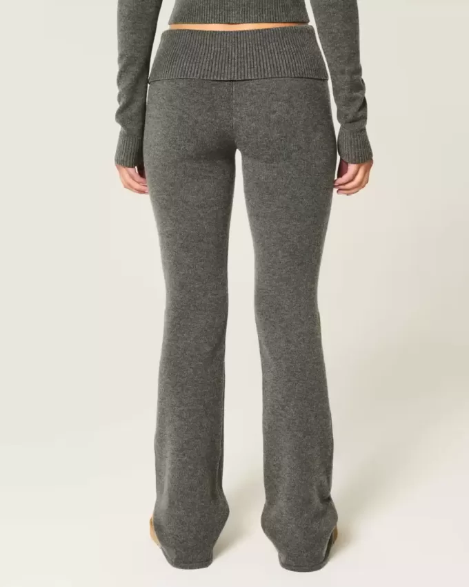 Pantaloni a stivaletto con risvolto in maglia Gilly Hicks