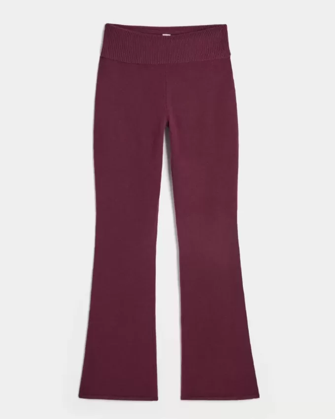 Pantaloni a stivaletto con risvolto in maglia Gilly Hicks