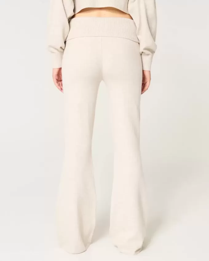 Pantaloni a zampa in maglia con risvolto in vita Gilly Hicks Pantaloni a zampa in maglia con risvolto in vita Gilly Hicks