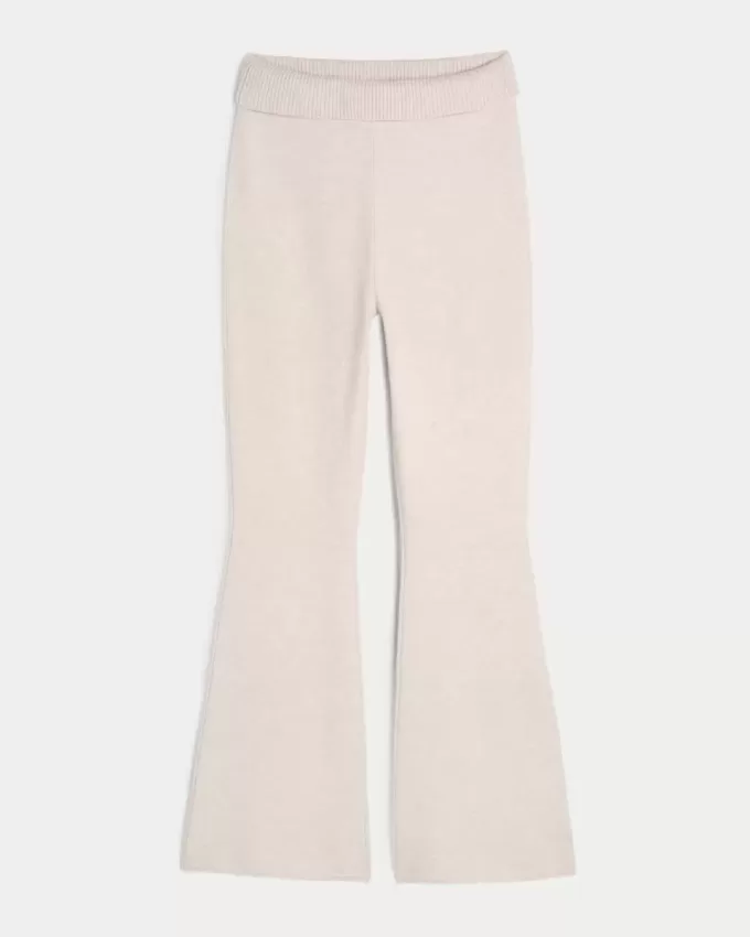 Pantaloni a zampa in maglia con risvolto in vita Gilly Hicks Pantaloni a zampa in maglia con risvolto in vita Gilly Hicks