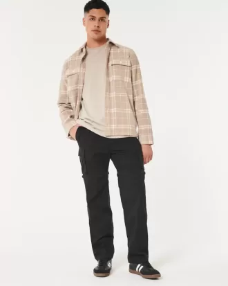 Pantaloni cargo dritti con cerniera