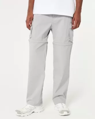 Pantaloni cargo dritti con cerniera