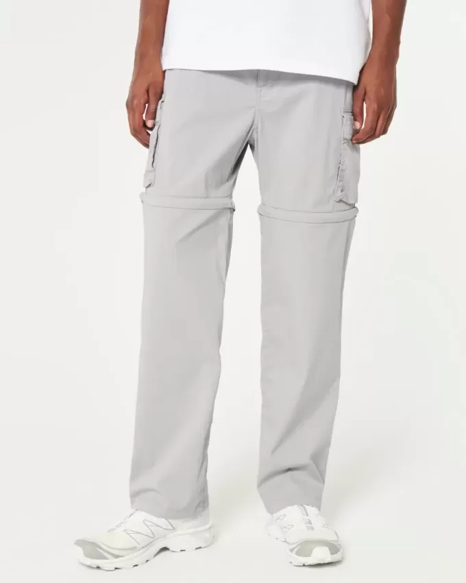 Pantaloni cargo dritti con cerniera