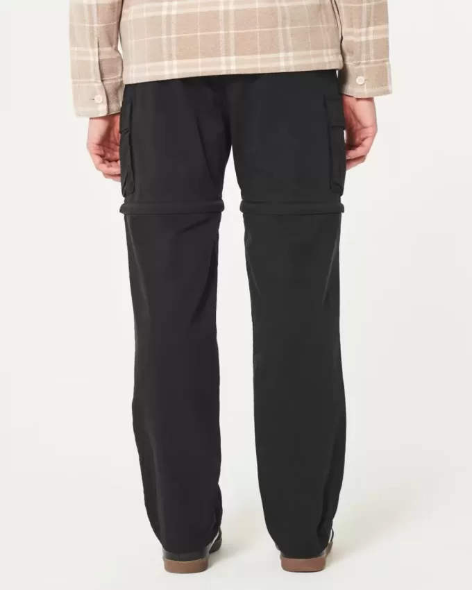 Pantaloni cargo dritti con cerniera