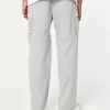 Pantaloni cargo dritti con cerniera