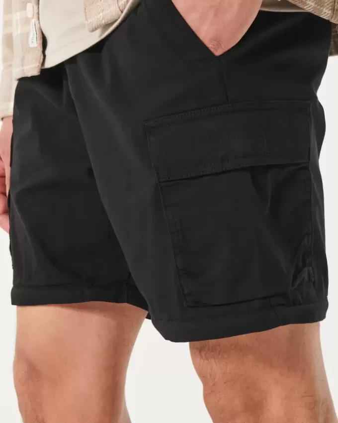 Pantaloni cargo dritti con cerniera