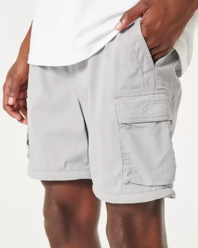 Pantaloni cargo dritti con cerniera