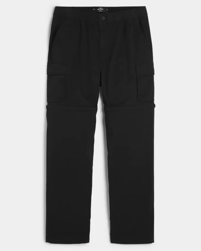 Pantaloni cargo dritti con cerniera