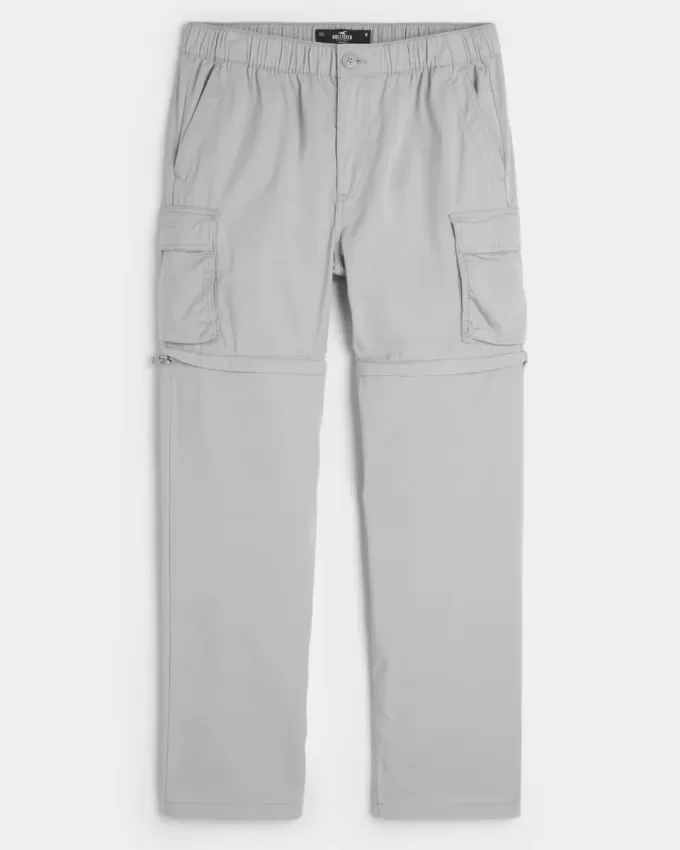 Pantaloni cargo dritti con cerniera