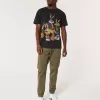 Pantaloni cargo in twill rilassati