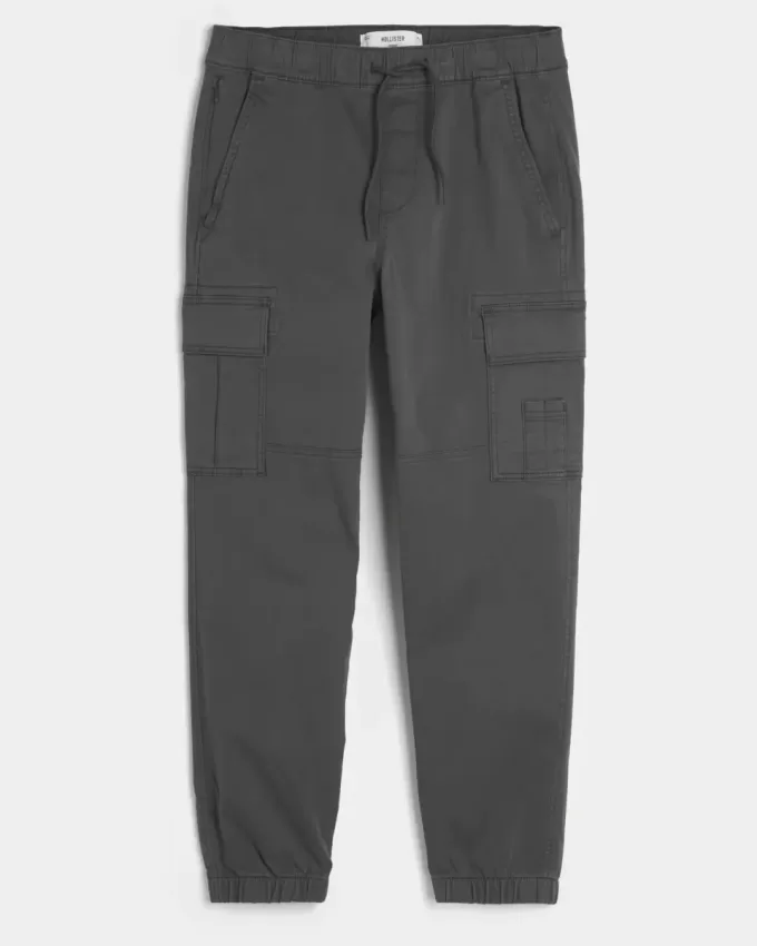 Pantaloni cargo in twill rilassati