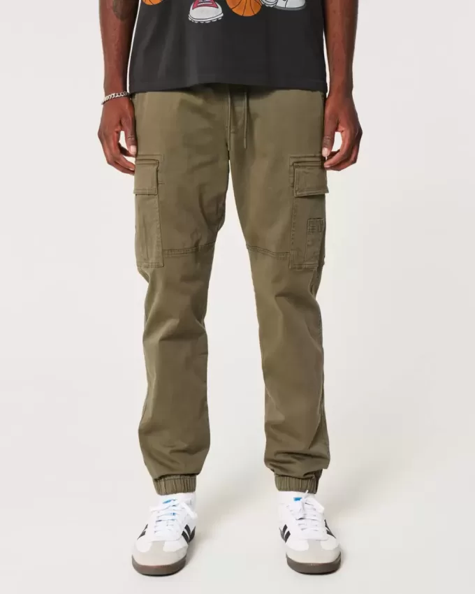 Pantaloni cargo in twill rilassati
